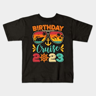 Vintage Birthday Cruise 2023 Birthday Party Kids T-Shirt